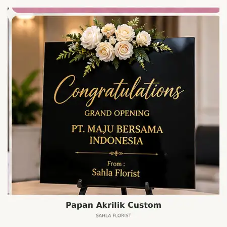 Papan Bunga Akrilik Pakal